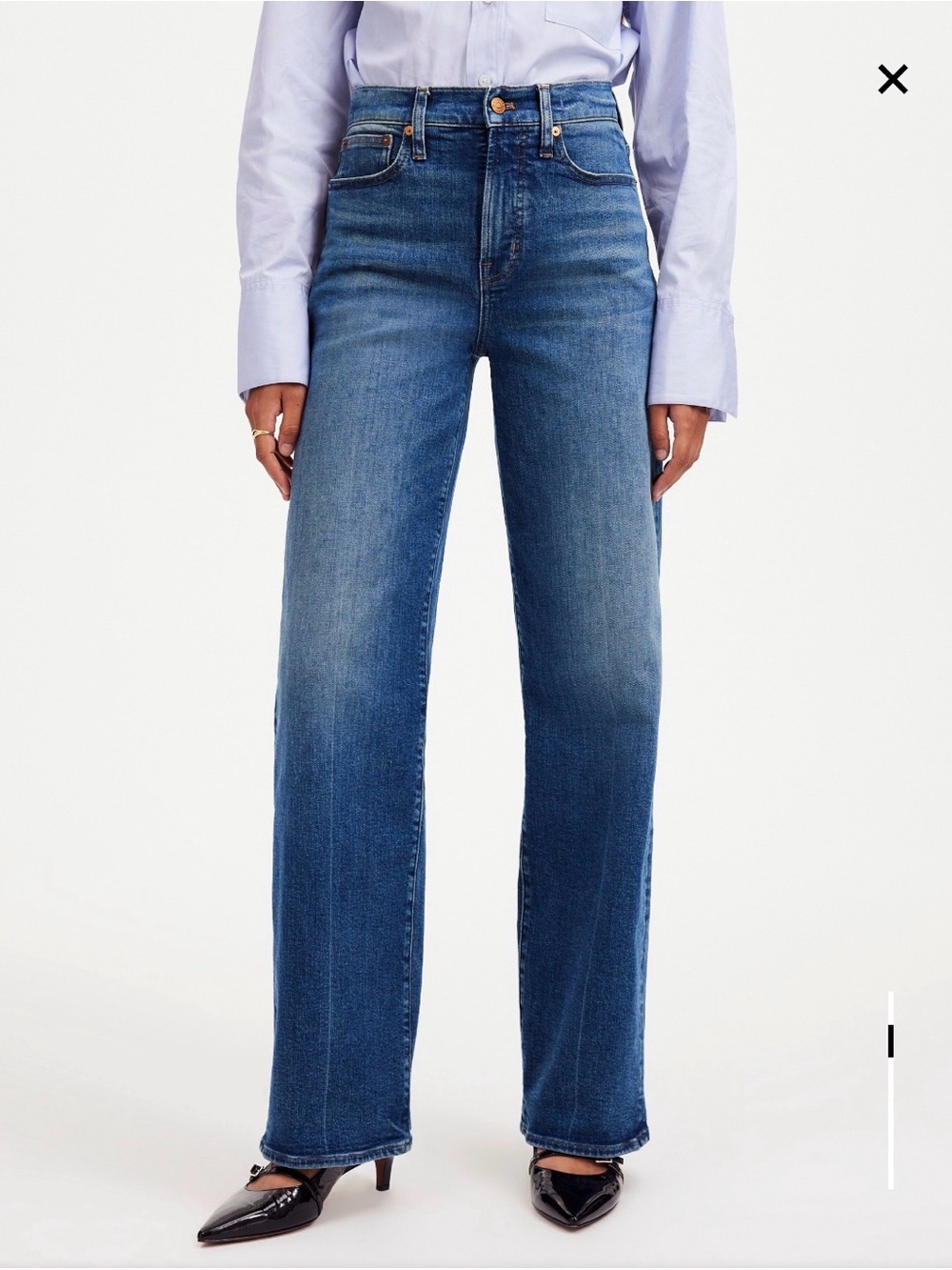 Madewell Perfect Vintage Wide Leg Jeans in Lavaca Wash Size 26